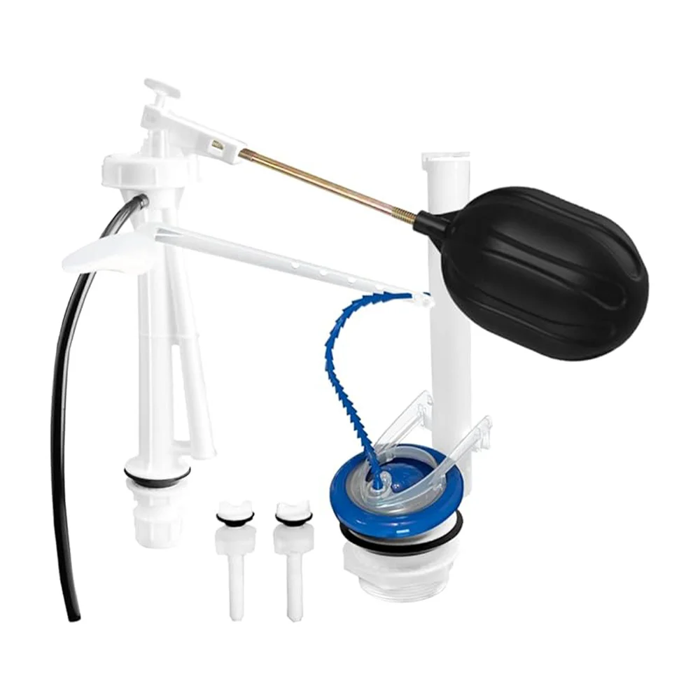 Céspol flexible para lavabo con push botton, extensión de 55cm en color negro / 2235na