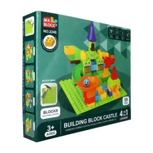Set de bloques de construccion para niños con tematica de castillo, v…