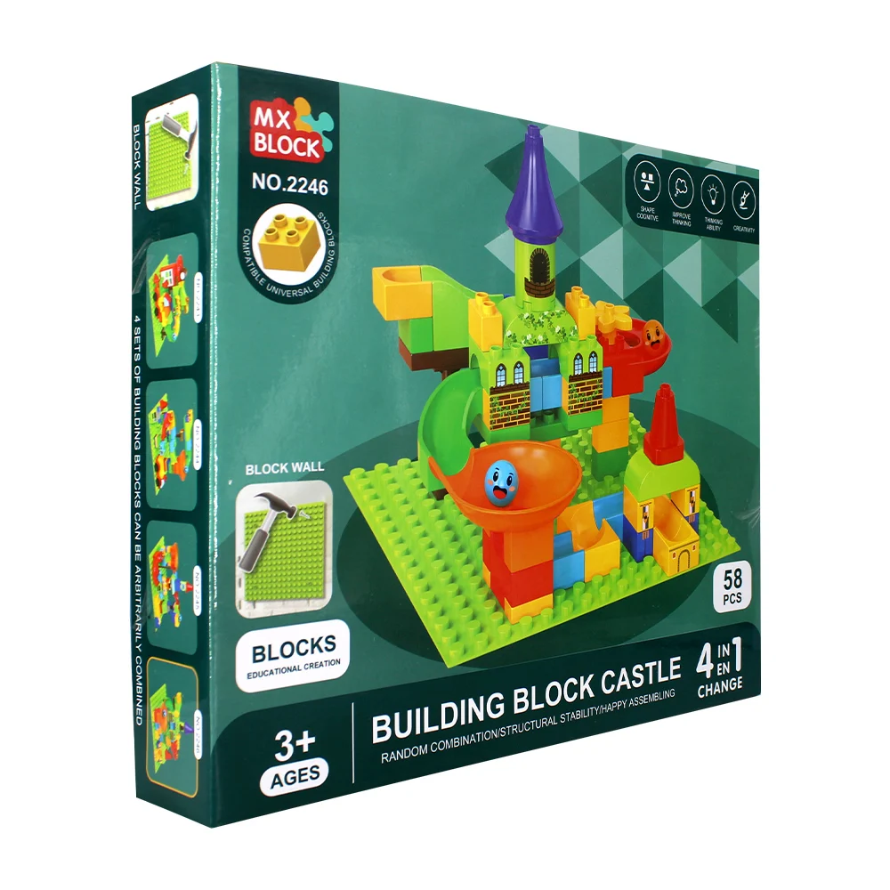 Set de bloques de construccion para niños con tematica de castillo, variedad de diseños /mx block