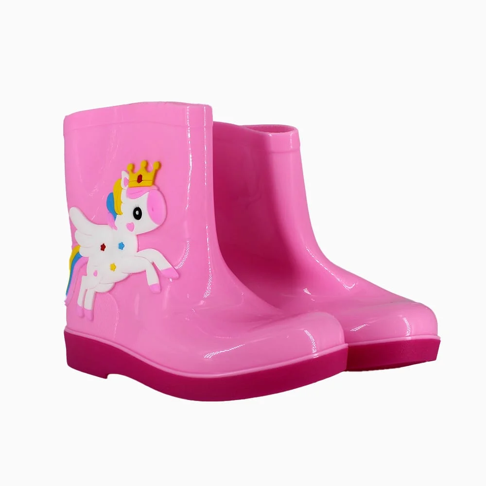 Par de botas infantiles impermeables con diseño de unicornio, variedad de tallas / 226-2