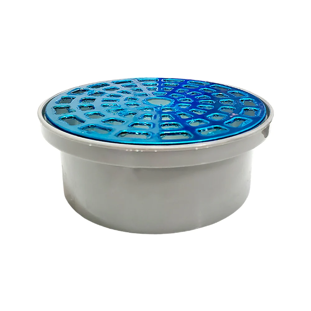 Coladera maxtor de plástico en color gris con cubierta de acero inoxidable / 2264g