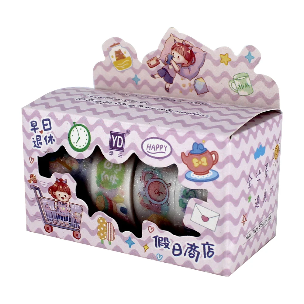 Paquete con 5 mini cintas decorativas con diseño animado, variedad de modelos / 230934
