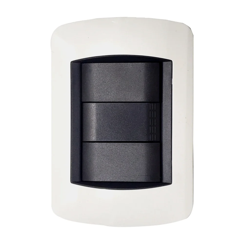 Placa línea elegance fiori con interruptor apagador de escalera y marco blanco, para pared / adir lighting