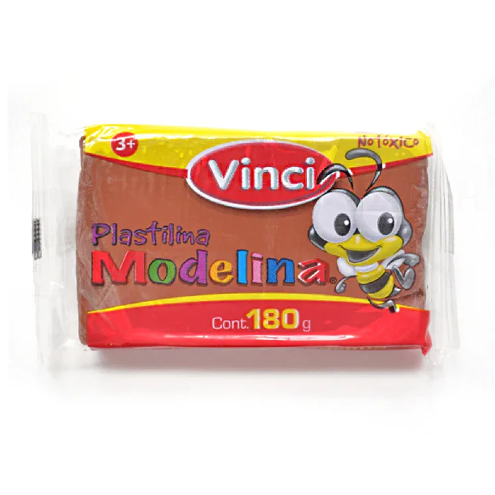 Plastilina modelina vinci de 180g en color café / plastilina café / 2348 / 51071