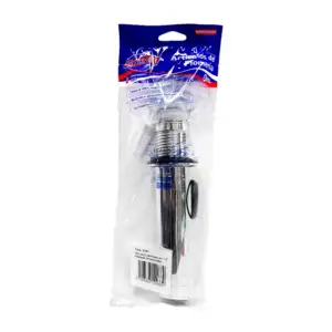 Tubo contra pared para lavabo de 1 1/2 pulgadas metálico con push but…