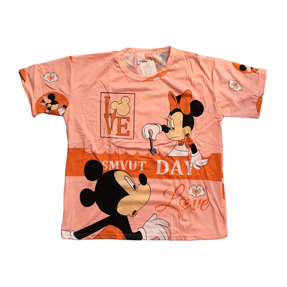Conjunto pijama para adulto de 3 piezas pans, short y camisa de manga corta + diseño de minnie mouse / 2364