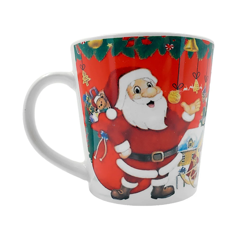 1pza Taza de cerámica con estampado navideño de santa claus, feliz navidad, variedad de modelos / 236724555