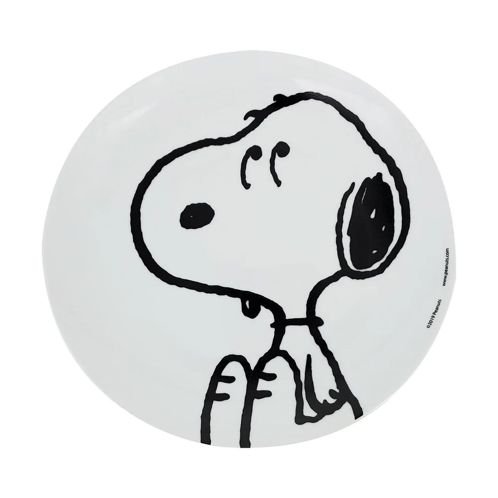 Vajilla coleccionable de porcelana con 12 piezas y diseño de peanuts snoopy / ow-001b
