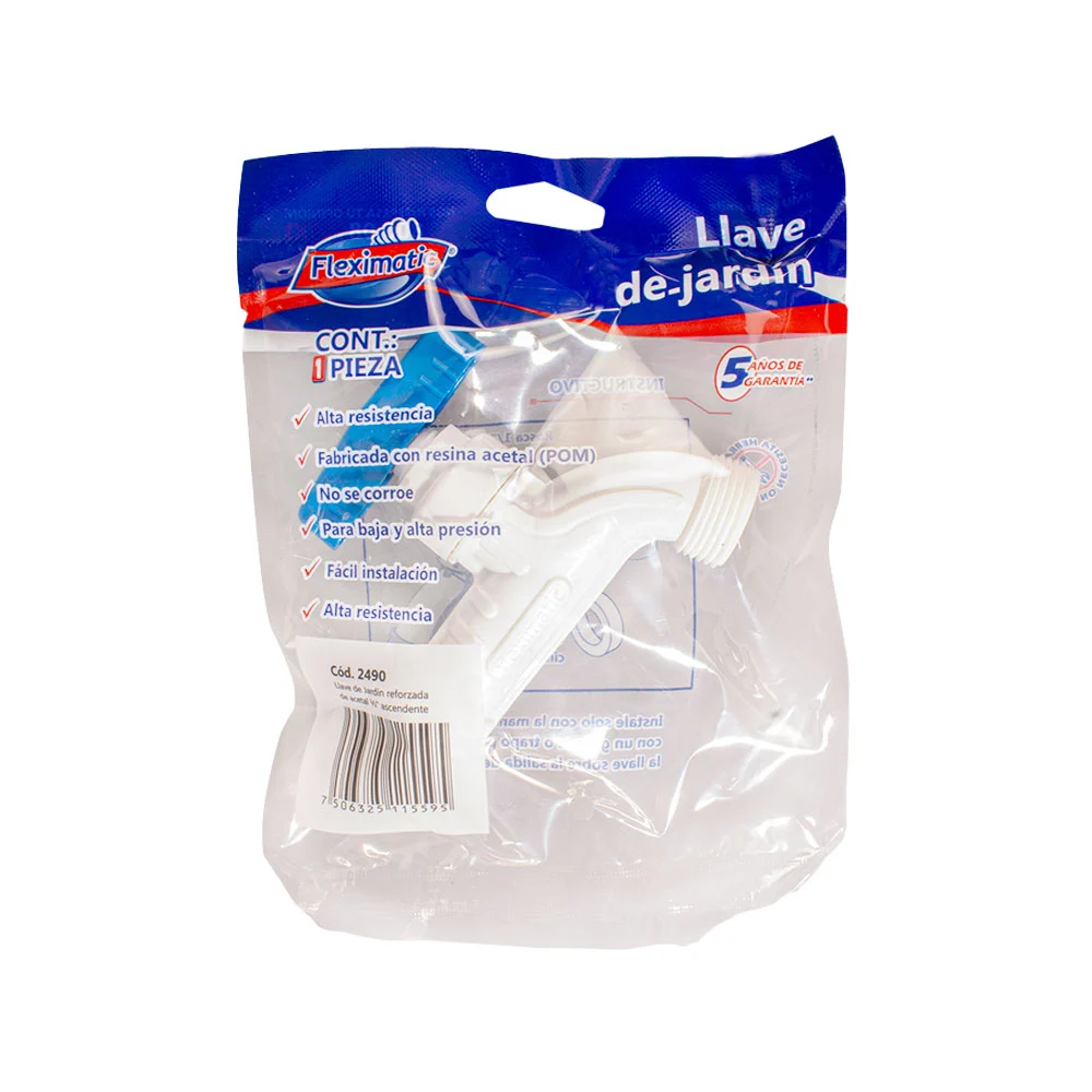 Llave de jardín reforzada de acetal de 1/2 pulgada ascendente / fleximatic / 2490