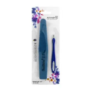 Set de manicura con lima para uñas y removedor de cutícula en forma d…