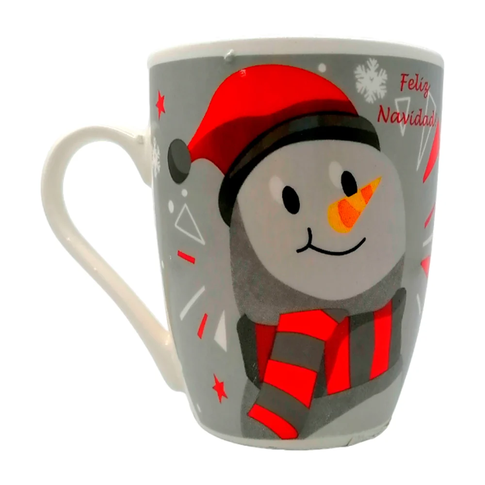1pza Taza de cerámica con estampado de personajes navideños, feliz navidad, variedad de modelos / 24d6724517