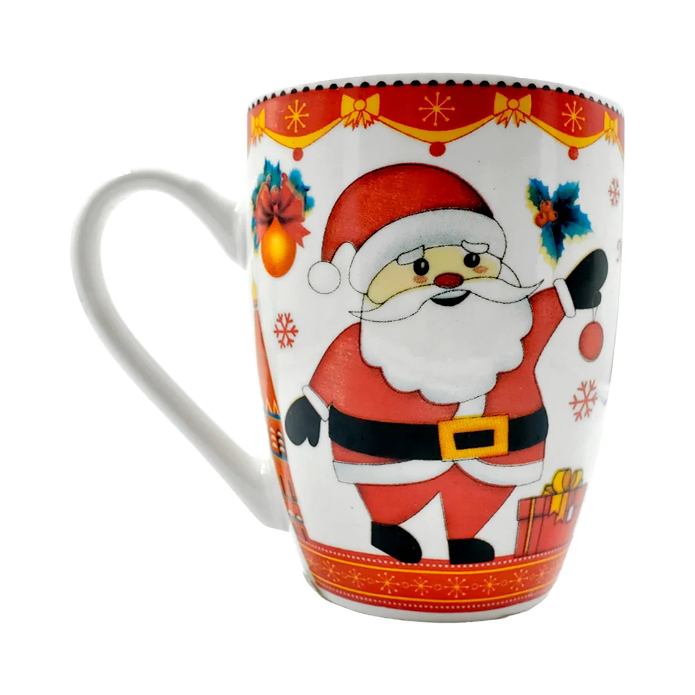 1pza Taza de cerámica con estampado navideño de santa claus, feliz navidad, variedad de modelos / 24d6724518