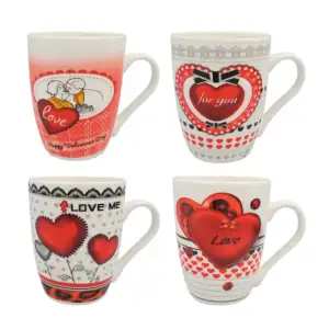 1pza Taza de cerámica con temática de san valentín + estampado de cor…