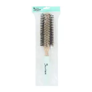 Cepillo shuya redondo bicolor de plástico para el cabello, variedad d…