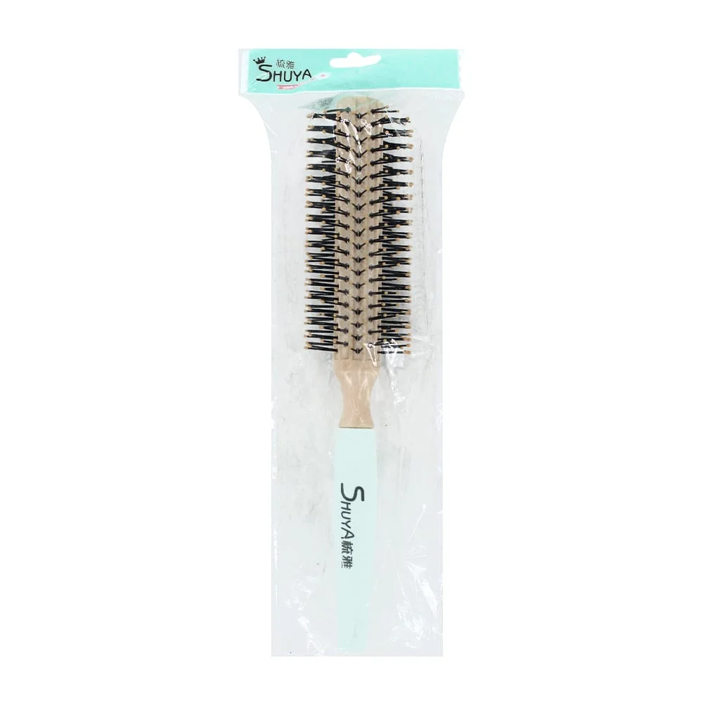 Cepillo shuya redondo bicolor de plástico para el cabello, variedad de colores / 252001