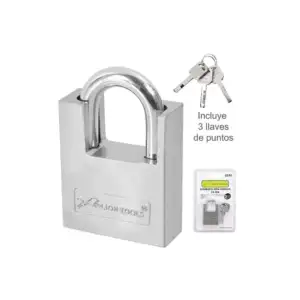 Candado de hierro lion tools con coraza y juego de 3 llaves, 40mm / 2…