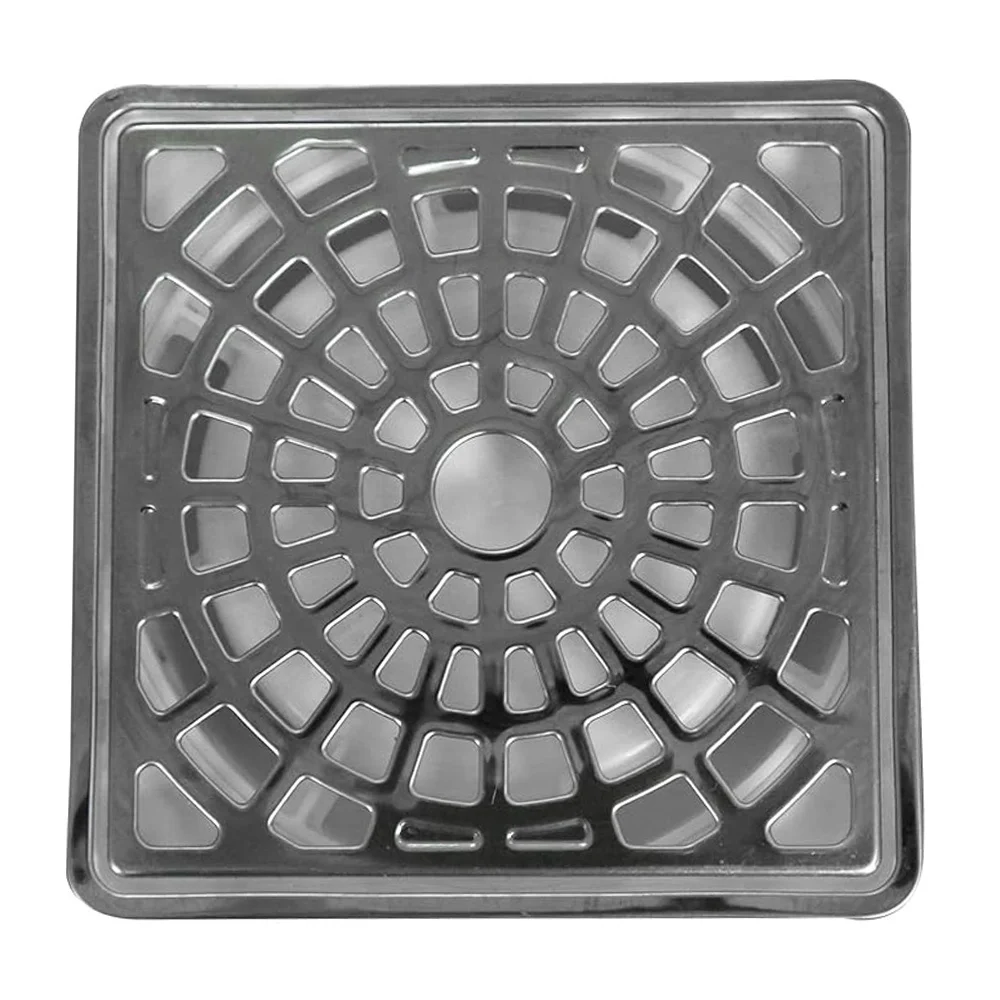 1pza Rejilla para coladera universal en forma cuadrada con bisel de acero inoxidable / 2597
