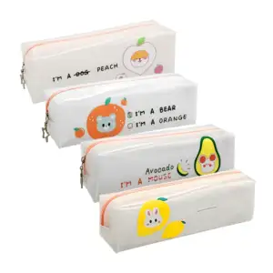 Lapicera rectangular de plástico translúcido con estampado de animale…