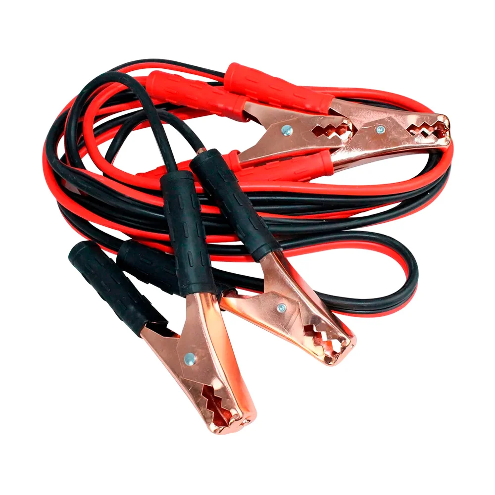 Cable pasa corriente con pinzas de acero y cubierta resistente, 3.5m / 2733