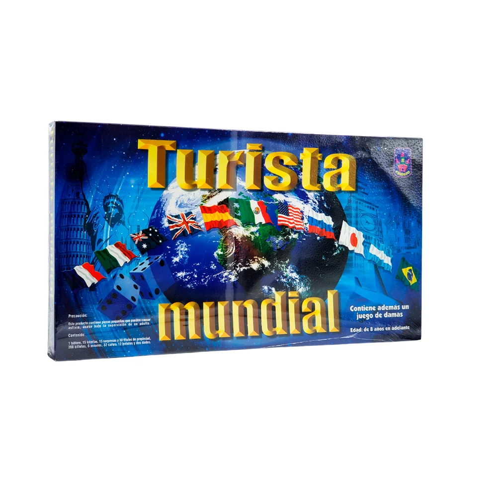 Turista mundial grande con variedad de accesorios + juego de damas / modelo 80