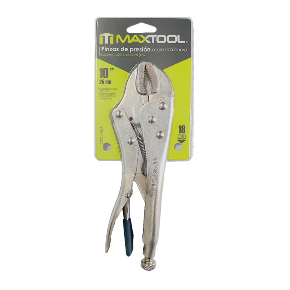 Pinzas de presión maxtool con mordaza curva, 10 pulgadas - 25cm / 306702
