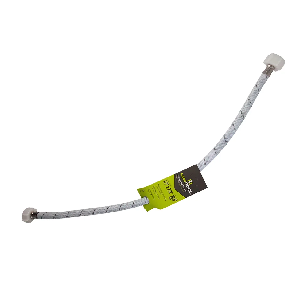 Manguera flexible maxtool de 60cm con conector de 1/2 y 7/8 pulgada para wc baño / 307633