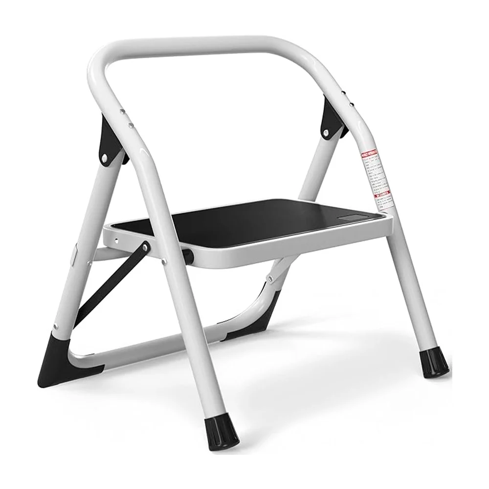 Escalera tubular plegable de 1 escalón, antiderrapante