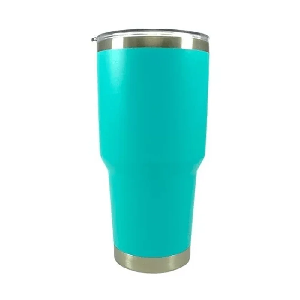 Vaso termo metálico liso de acero inoxidable con tapadera transparente y capacidad de 30oz, variedad de colores / dh106 / ro-160015 / 30