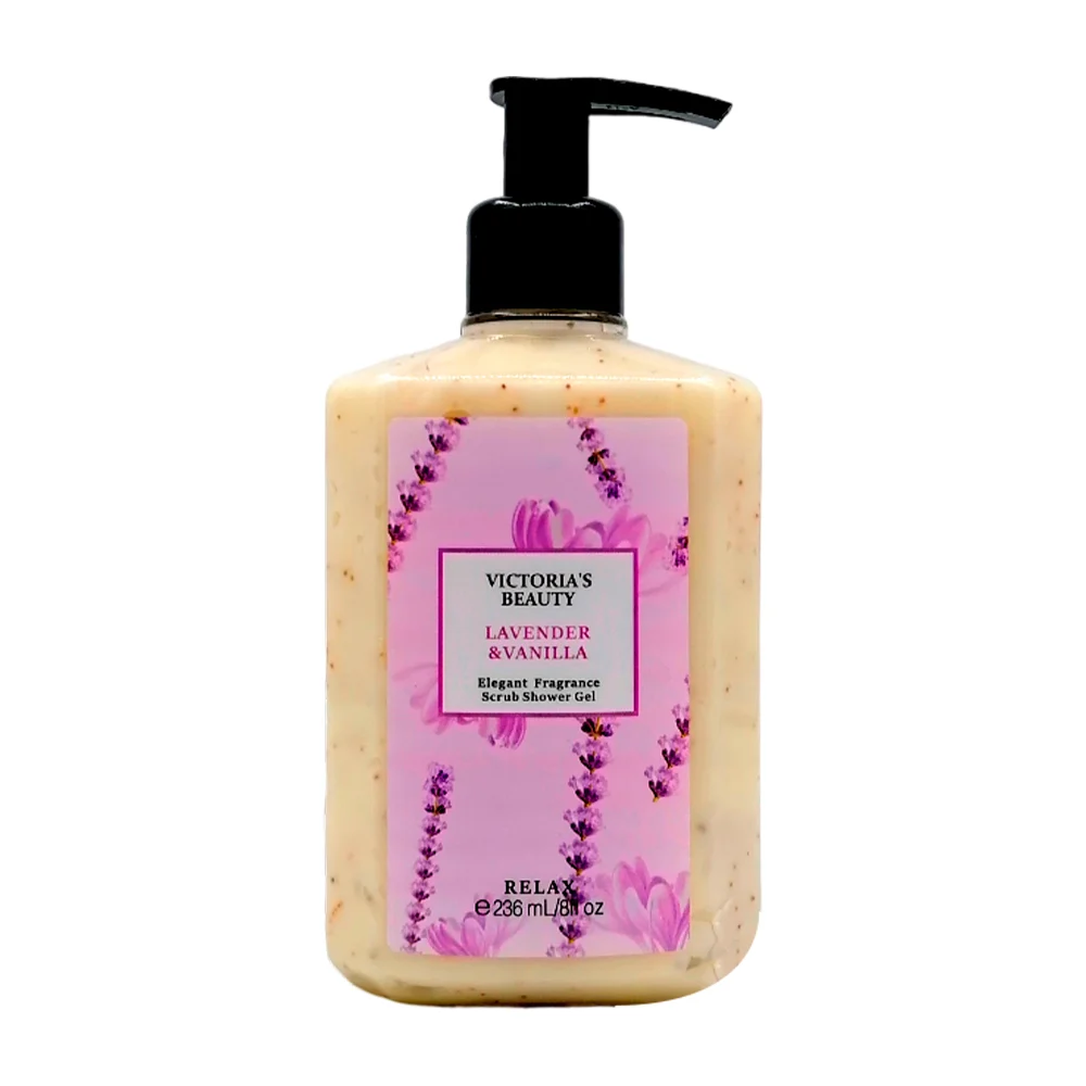 Gel exfoliante corporal con fragancia a lavanda y vainilla, 236ml / lavender & vanilla / victorias beauty / 3227#