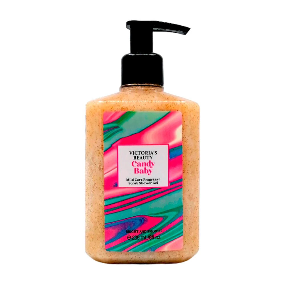 Gel exfoliante corporal con fragancia candy baby, 236ml / victorias beauty / 3235#