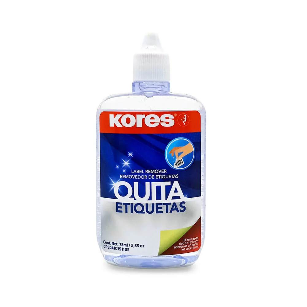 1pza Gotero removedor líquido kores quita etiquetas 75ml / 32567p