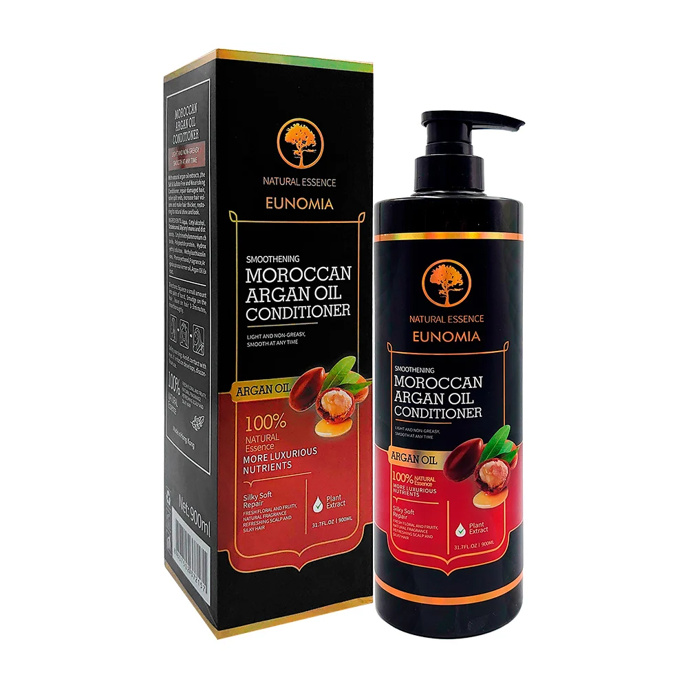 Acondicionador con aceite de argán marroquí para nutrir y reparar el cabello, 900ml / eunomia / 377171