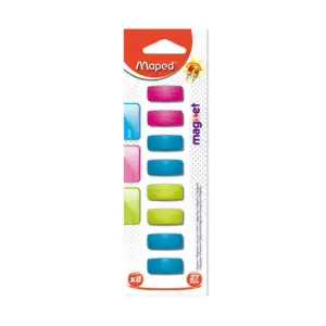 Blíster con 8 imanes sujetadores rectangulares maped 27mm, variedad d…
