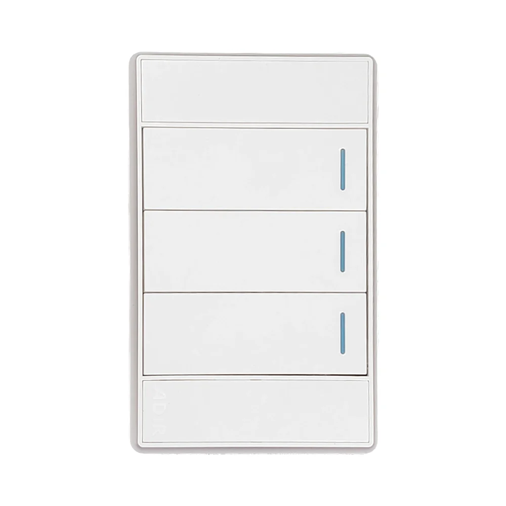 Placa de pared, con 3 interruptores apagadores sencillos / línea venecia / 4005 / adir
