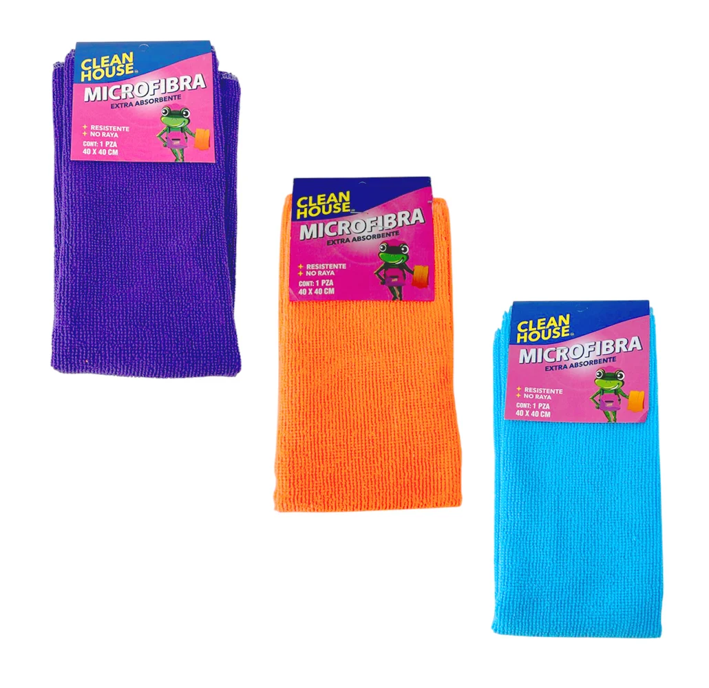 Toalla trapo clean house de microfibra multifuncional 40x40cm, variedad de colores / 405540