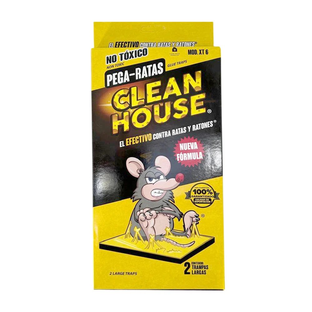Par de trampas largas pega-ratas clean house / xt6 / 405681