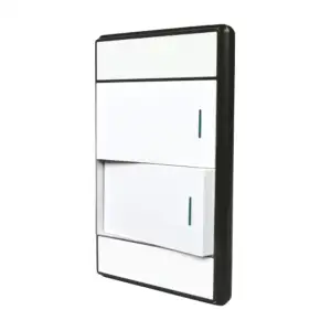 Placa de pared, con 2 interruptores apagadores de escalera / línea ve…