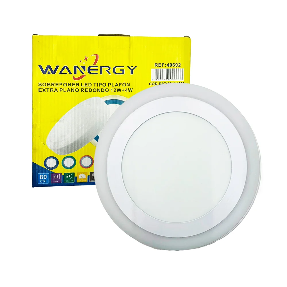 Lámpara led tipo plafón redondo con consumo 12 watts blanco + 4 watts azul / 406922