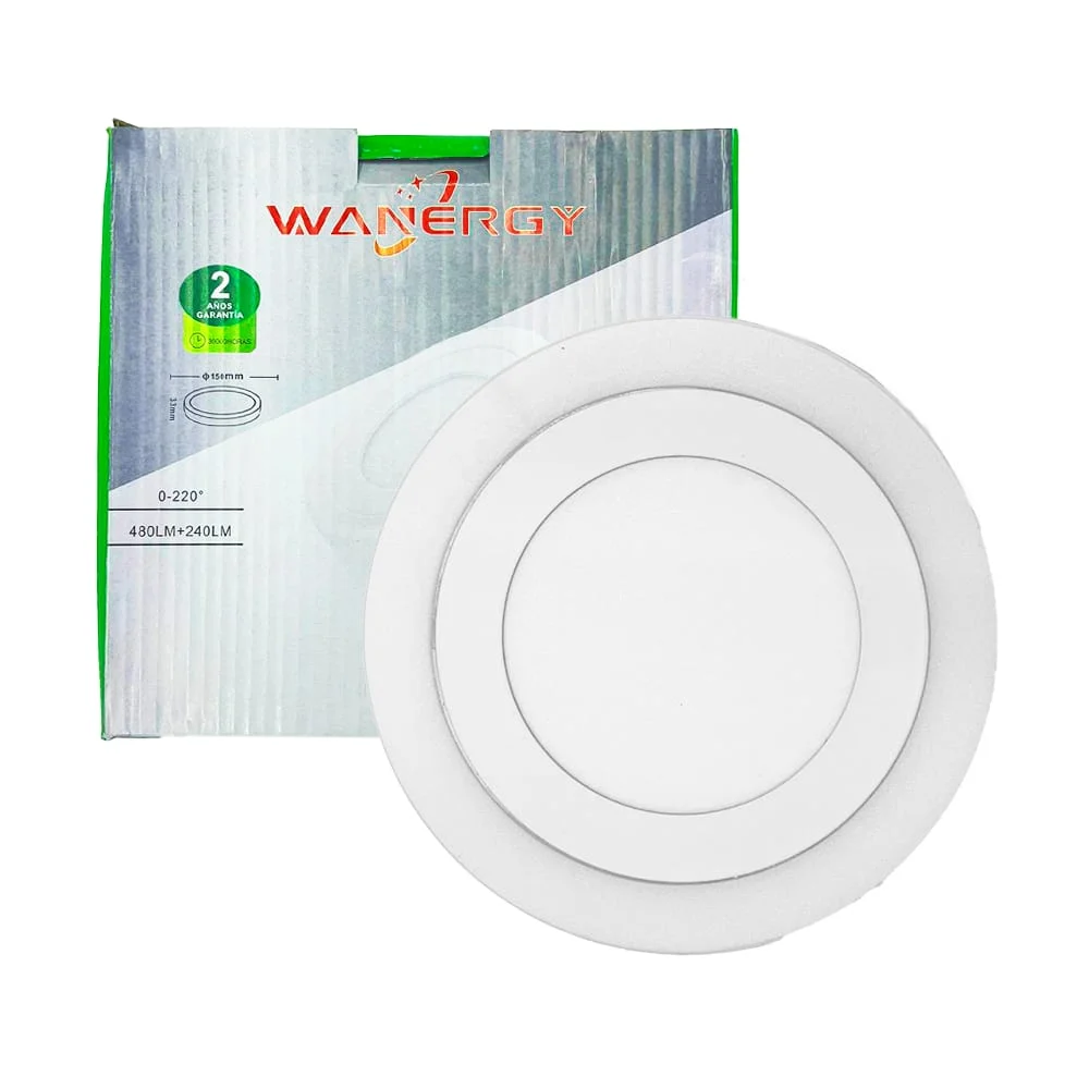 Lámpara led tipo plafón redondo de sobreponer con consumo de 6w blanco + 3w rosa / 407431