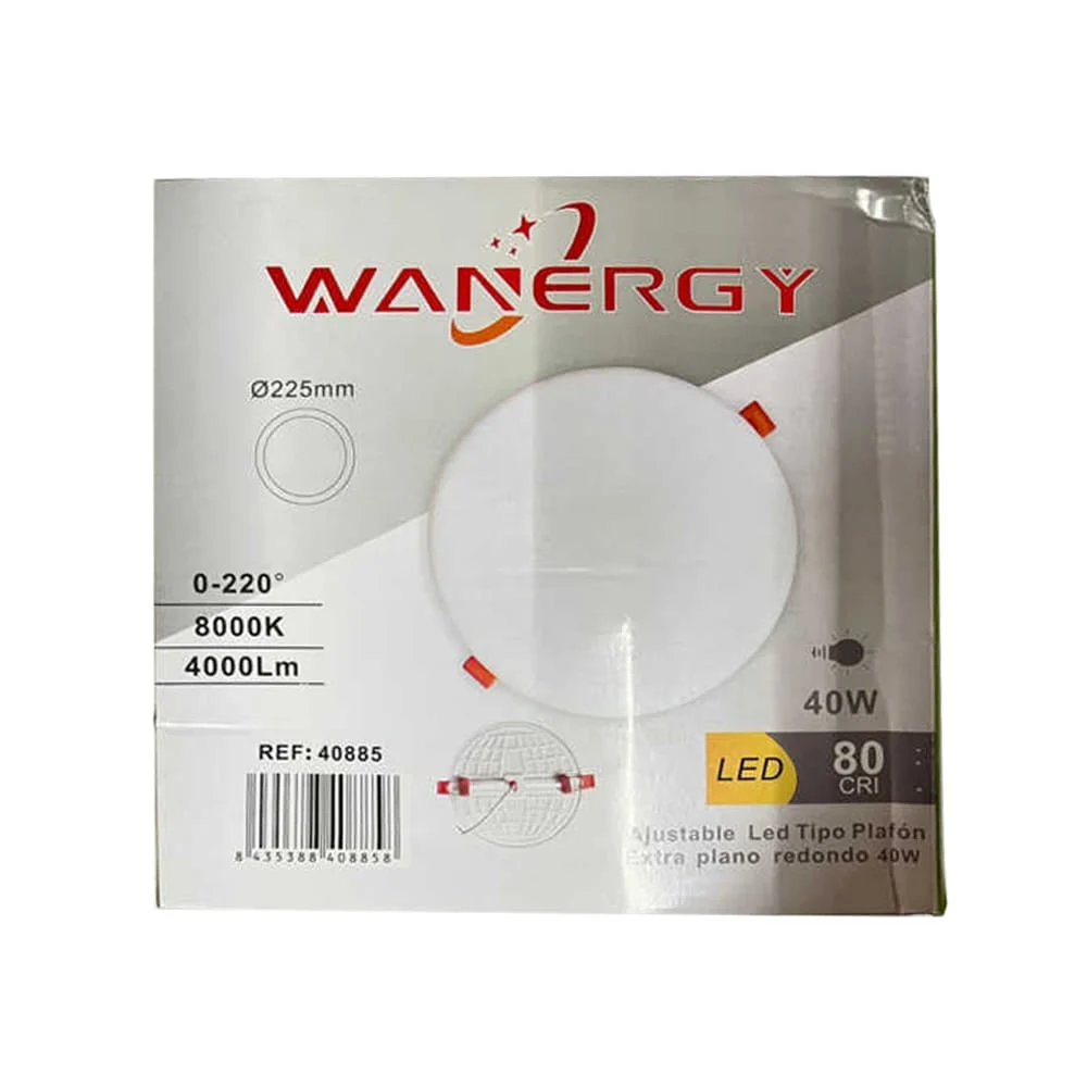 Lámpara led tipo plafón ajustable redondo extra plano con consumo de 40 watts / 408858