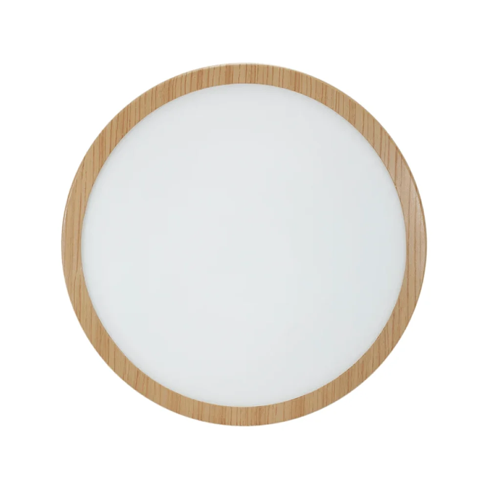 Lámpara led tipo plafón redondo con marco de madera y consumo de 15 watts / 410707