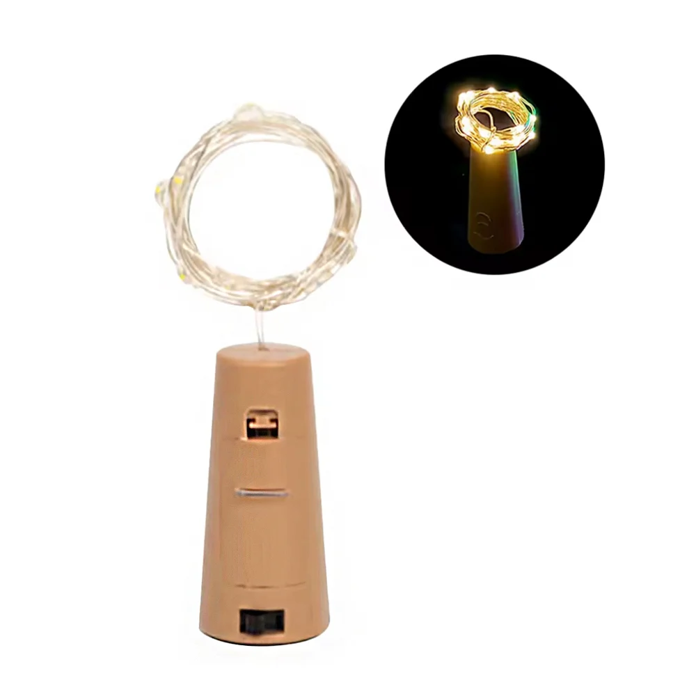 Mini serie de luz cálida tipo corcho wanergy de 2 metros / 412046