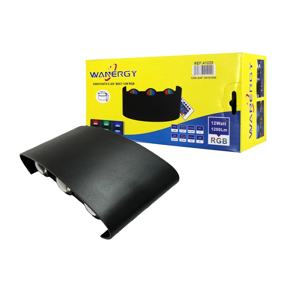 Lámpara arbontante de 6 leds rgb de 12 watts / 412299