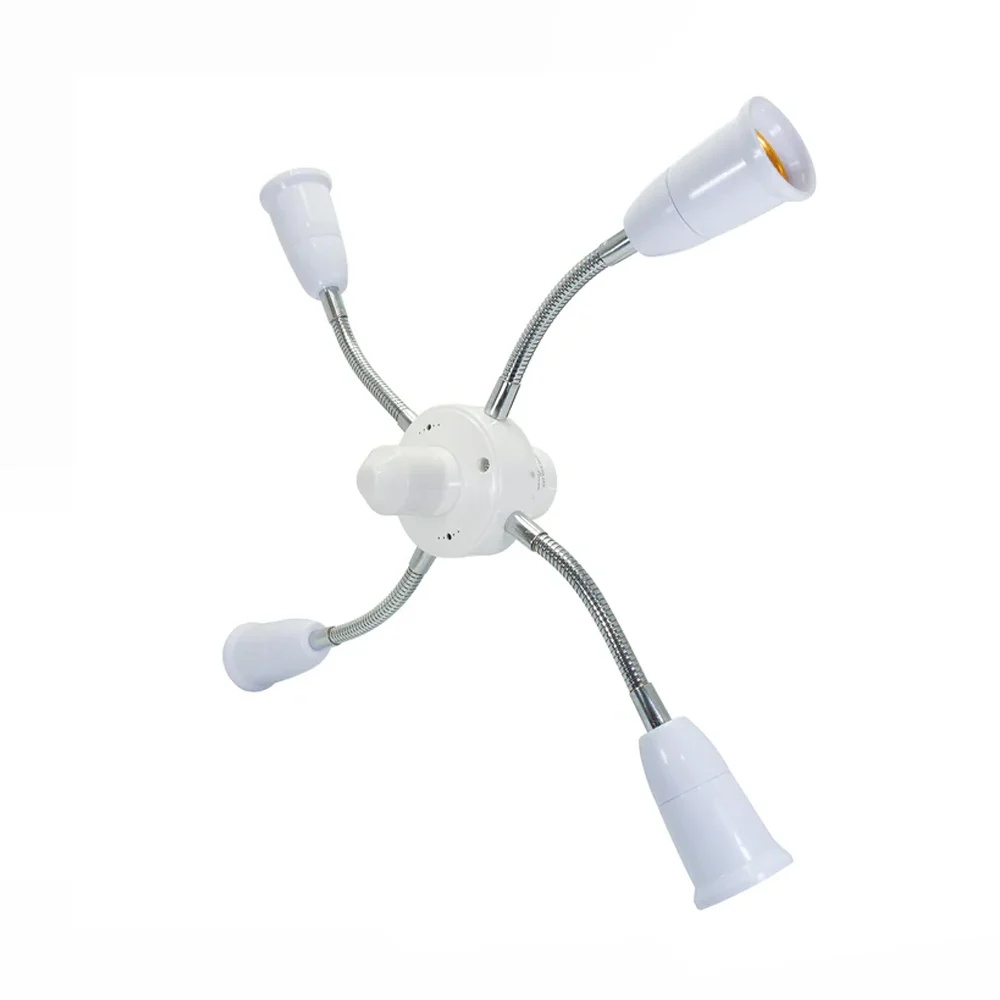 Socket adaptador múltiple flexible-dirigible para 5 focos, 200w / e27 / 41273