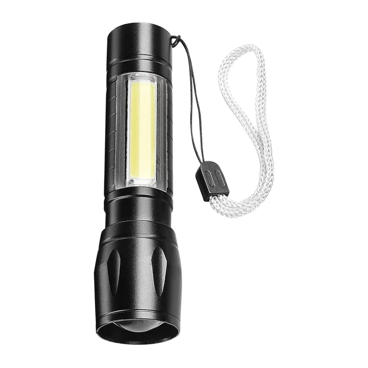 1pza Linterna de mano recargable, con 3 modos de luz intercambiables, asa agarradera e iluminación lateral, variedad de funciones / usb charge / cd-808-154 / 865326 / zy-511