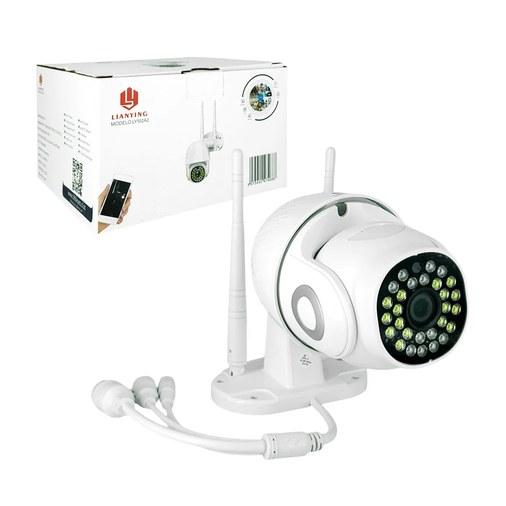 1pza Cámara de vigilancia montable, con antenas receptoras, ajustable y girable en 360 grados, variedad de funciones / wifi cloud camera / lianying