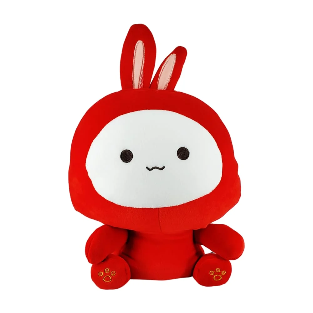 Peluche de conejo con cojín de viaje integrado, 32cm, variedad de colores / la bella pandita / 488n
