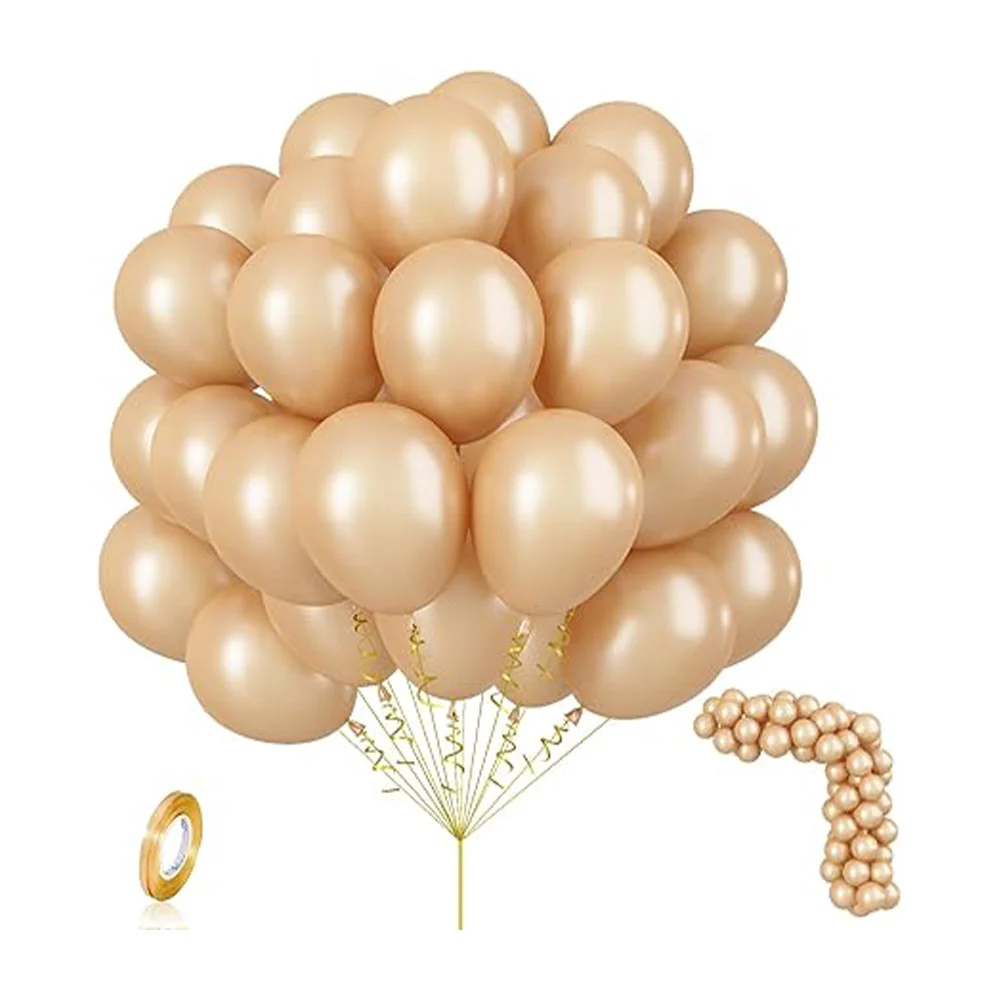 Paquete con 6 globos color durazno mate de 12 pulgadas, reino fiesta / 50085
