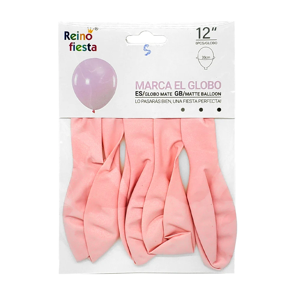 Paquete con 6 globos metálicos de 12 pulgadas / 50102