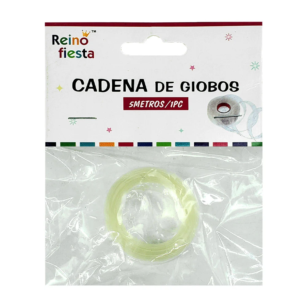 Cinta cadena de globos de 5 metros, reino fiesta / 50273